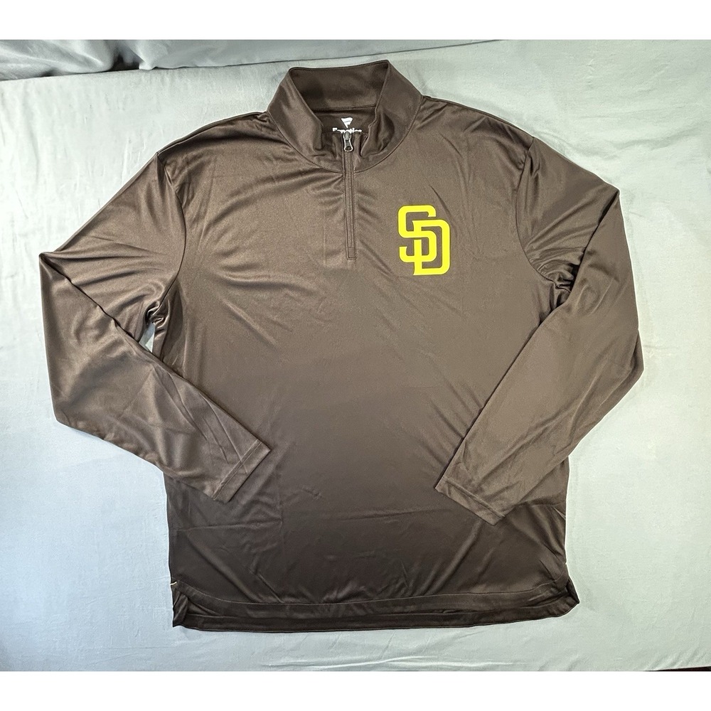 Fanatics San Diego Padres 1/4 Zip Pullover Men's 2XL Baseball MLB Game Day